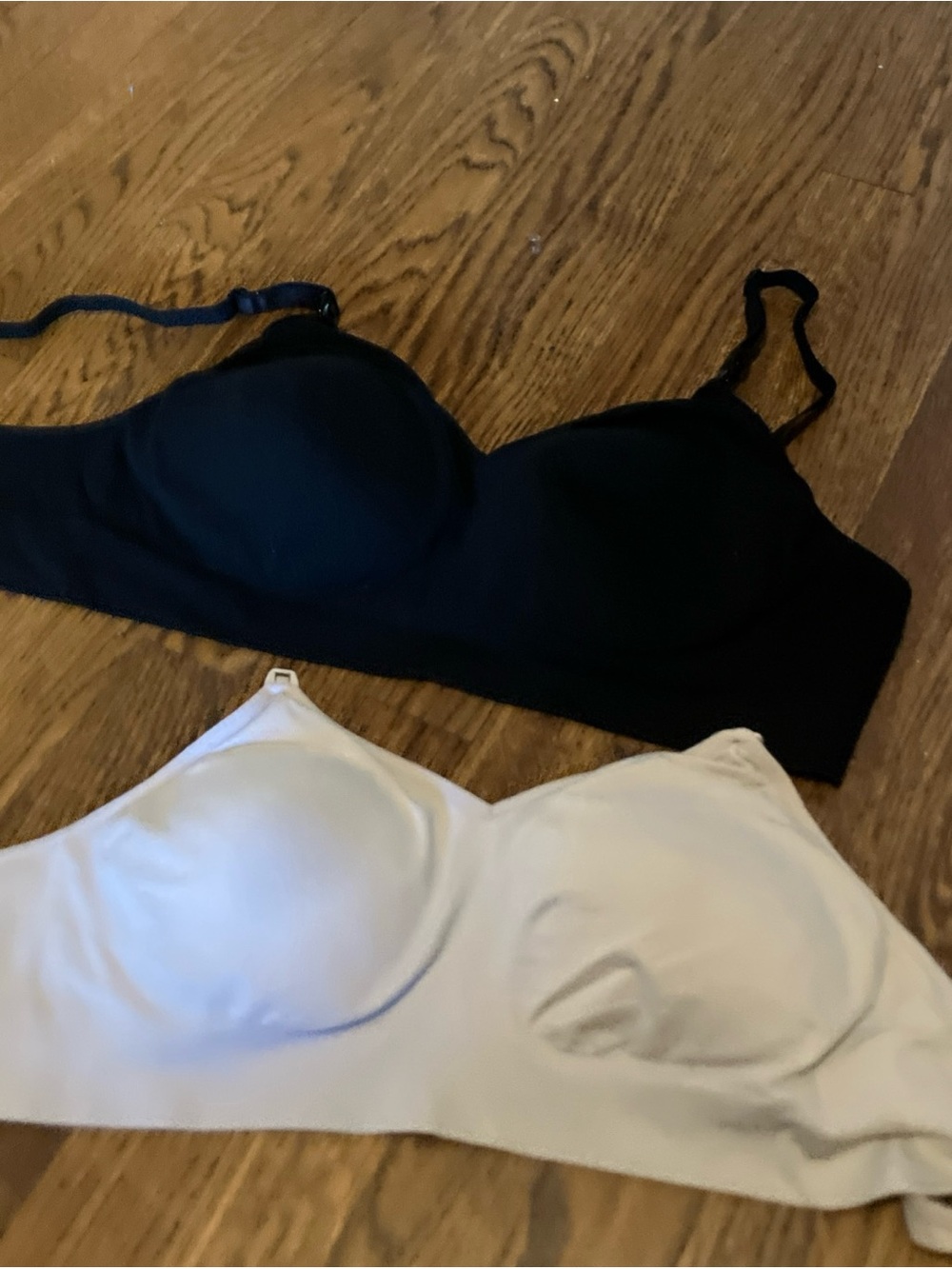 Set of Two Auden Nursing Bras From Target Size M  Black  clip down seamless knit